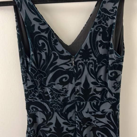 Green/Blue Velvet Dress - Picture 4 of 5